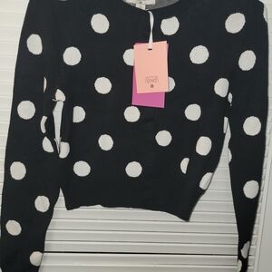 Victor Glemaud Black and White Polka Dot Sweater